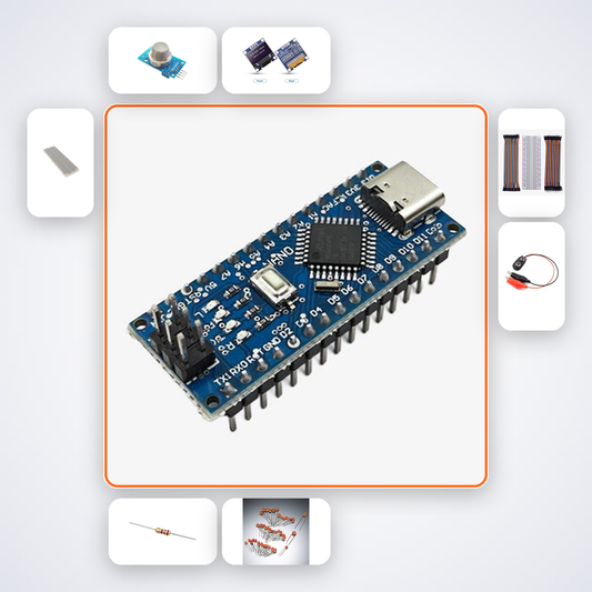 Stress Level Skin Resistance Monitor Kit with Arduino Nano + Sensor