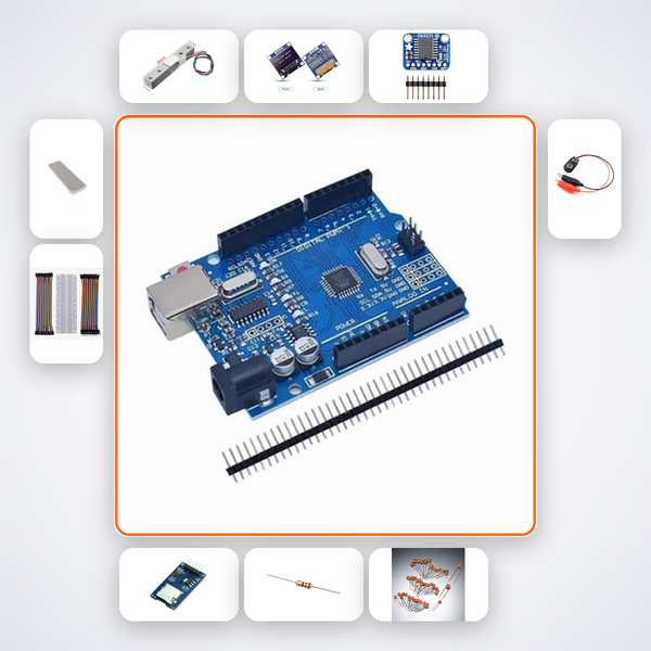 Thrust Stand Force Gauge Variant 18 Kit with Arduino Uno + LED