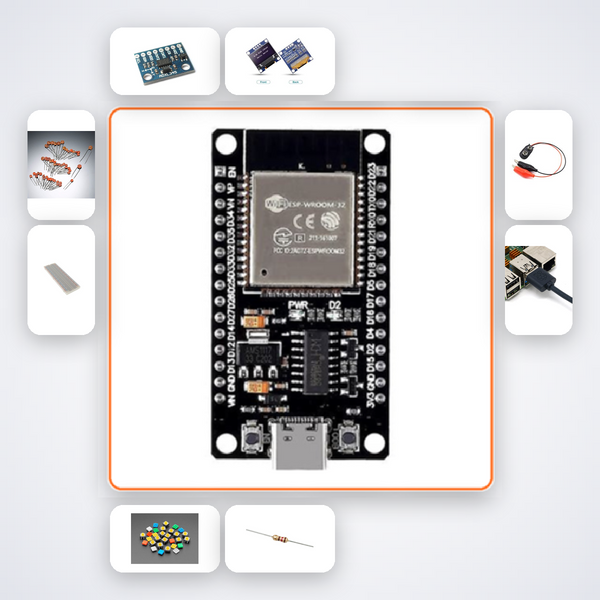 TinyML Step Counter Wristband Kit with ESP32 + LED
