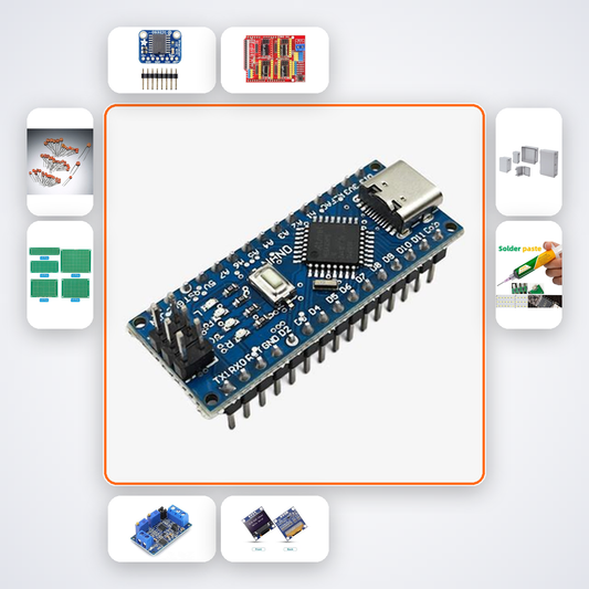 Vacuum Fluorescent Display Clock Kit with Arduino Nano + LED Maker 2