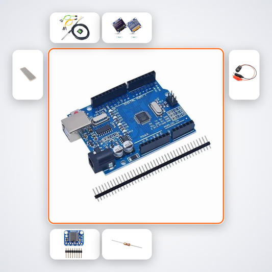 Vermicompost Temperature Map Kit with Arduino Uno + LED