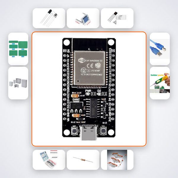 Voice Assistant IR Blaster Kit with ESP32 + LED