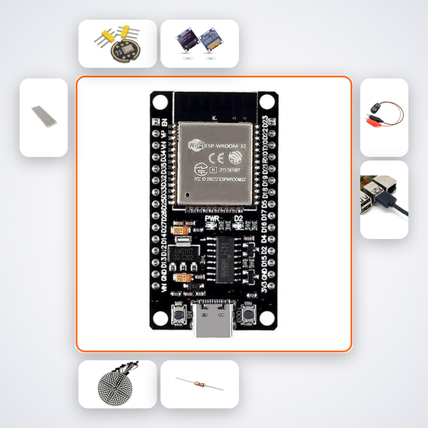 Voice Command Recorder Advanced Kit with ESP32 + LED