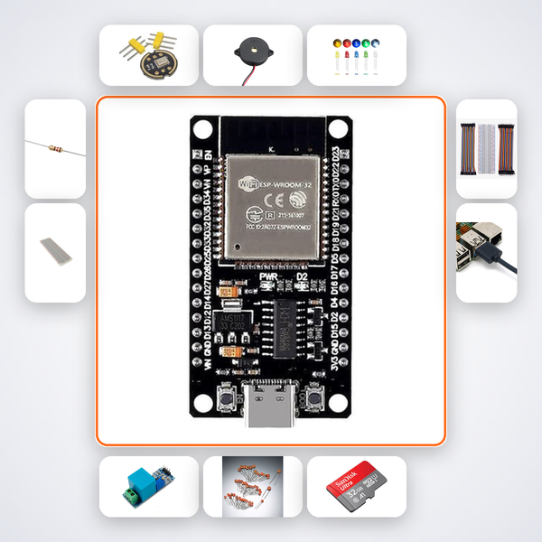 Voice Command Recorder Pro Kit with ESP32 + LED