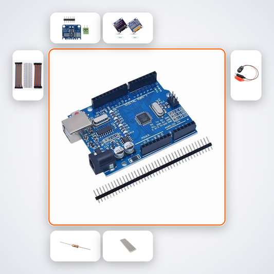 Voltage and Current Monitor Kit with Arduino Uno + LED