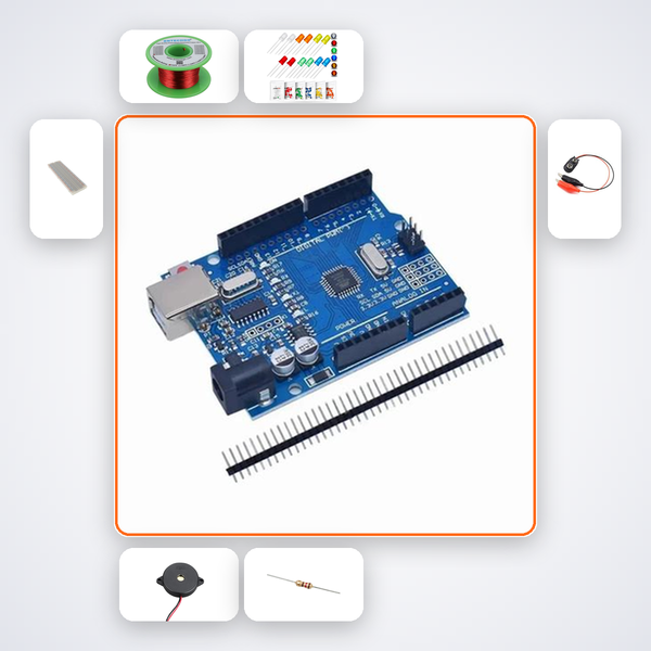 Water Level Alarm Kit with Arduino Uno + LED