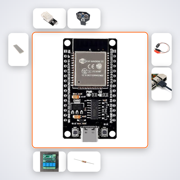 Water Tank Level Monitor Kit with ESP32 + DHT22