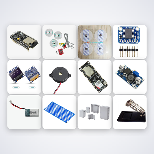 Wearable Defibrillator Monitor Variant 7 Kit with ESP32 + LED