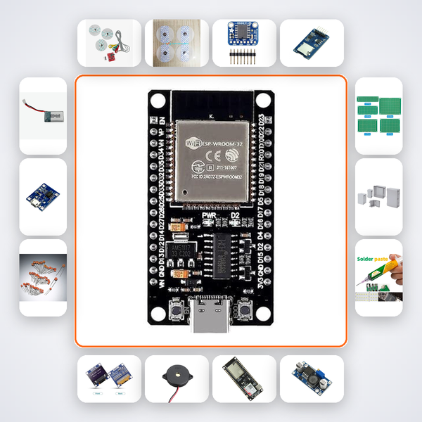 Wearable Defibrillator Monitor Kit with ESP32 + LED