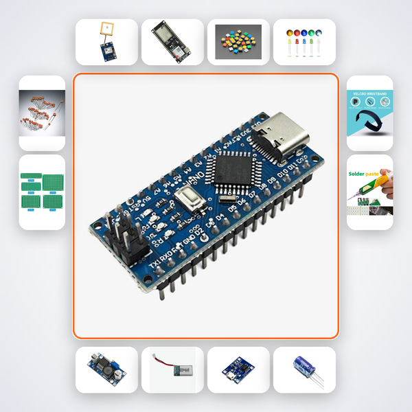 Wearable Panic Button GPS Tracker Kit with Arduino Nano + LED