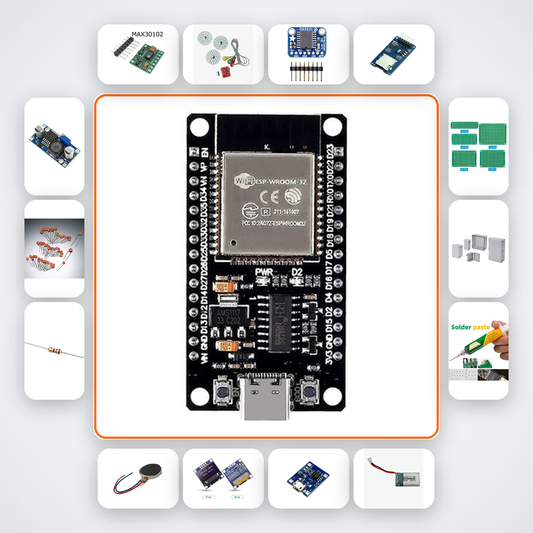 Wrist Pulse Oximeter Kit with ESP32 + Motor
