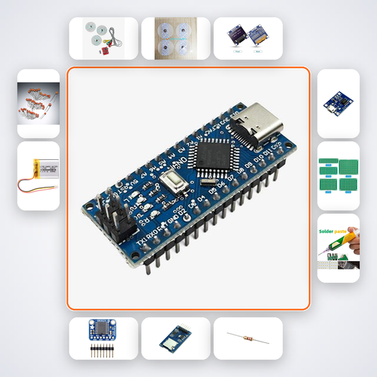 Wrist-Worn ECG Monitor Kit with Arduino Nano + LED