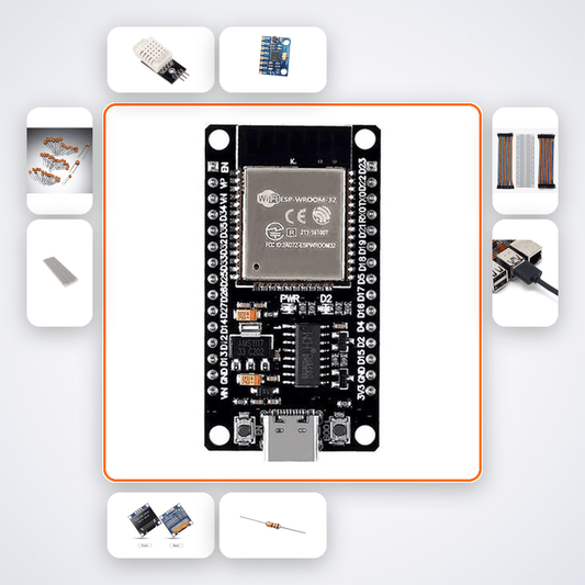 Learn ESP32 Dual Core & FreeRTOS with DHT22 MPU6050 Project Kit - Compoden