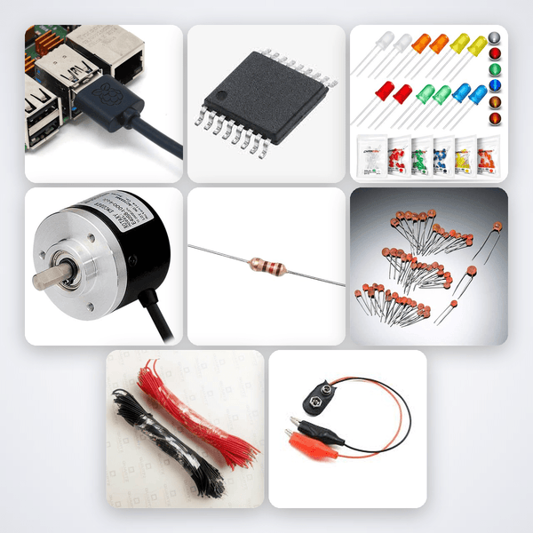 LED Dice Kit - Electronic Dice with 555 Timer & 4017 - Compoden