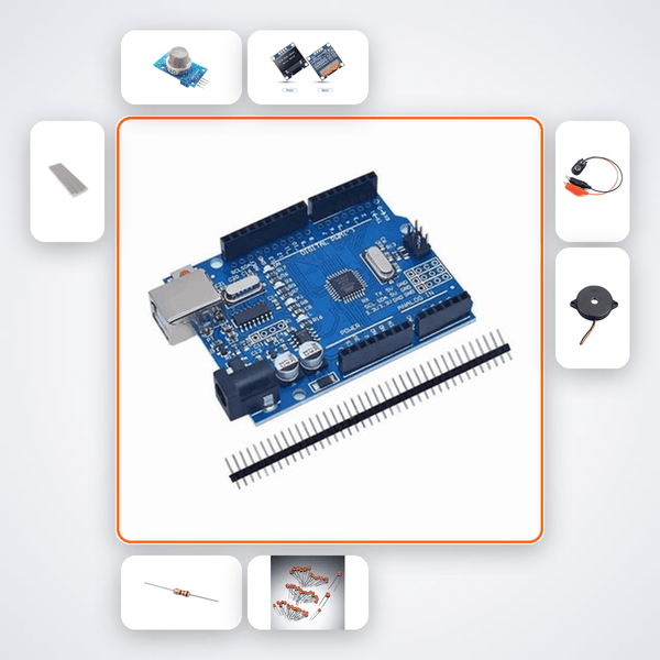 Lightning Counter Kit - Arduino Uno Buzzer Storm Tracker - Compoden