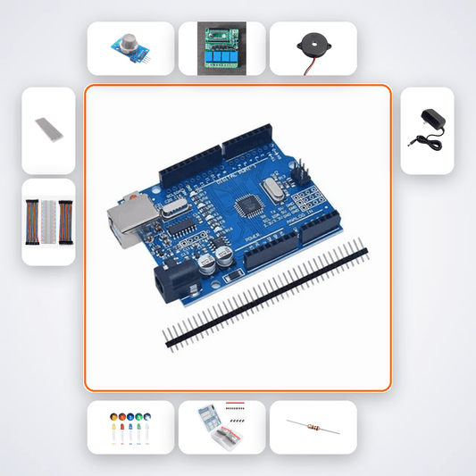 LPG Gas Leak Alarm Kit with Arduino Uno + Sensor - Compoden