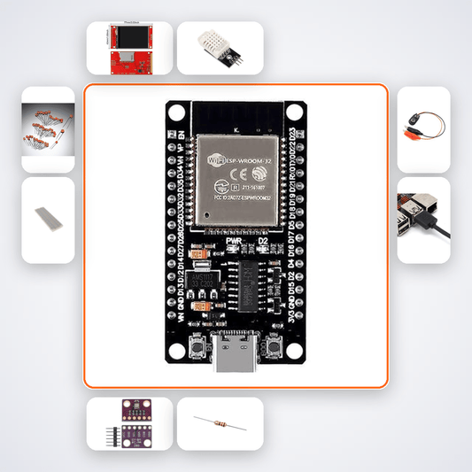 LVGL Touch UI Weather App Kit with ESP32 + DHT22 - Compoden