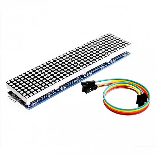 MAX7219 4-in-1 Dot Matrix Display Module (32x8, red) - Compoden