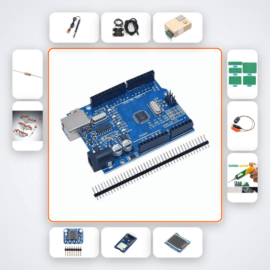 Meeting Room Ventilation Monitor Pro Kit with Arduino Uno + LED - Compoden
