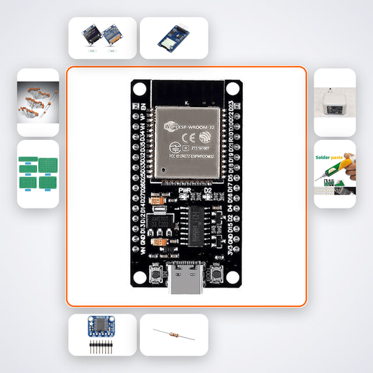 Mesh Routing Protocol Comparison Kit with ESP32 + LED - Compoden