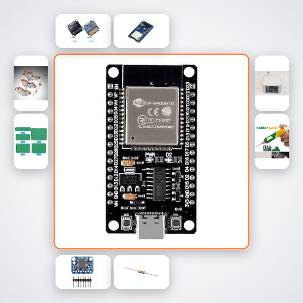 Mesh Routing Protocol Comparison Kit with ESP32 + LED - Compoden