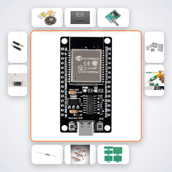 Microphone Array Beamformer Variant 14 Kit with ESP32 - Compoden