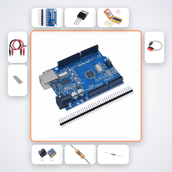 Milliohm Low Resistance Meter Kit with Arduino Uno + LED - Compoden