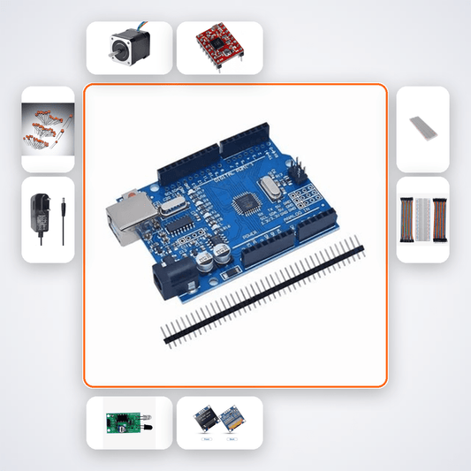 Mini Conveyor Belt Speed Control Kit with Arduino & Stepper Motor - Compoden
