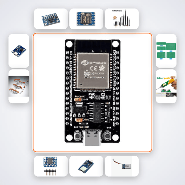 Mining Safety Collar Tag Kit with ESP32 & LoRa - Compoden