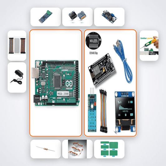 Modbus RTU Sensor Gateway Kit with Arduino Mega + LED - Compoden