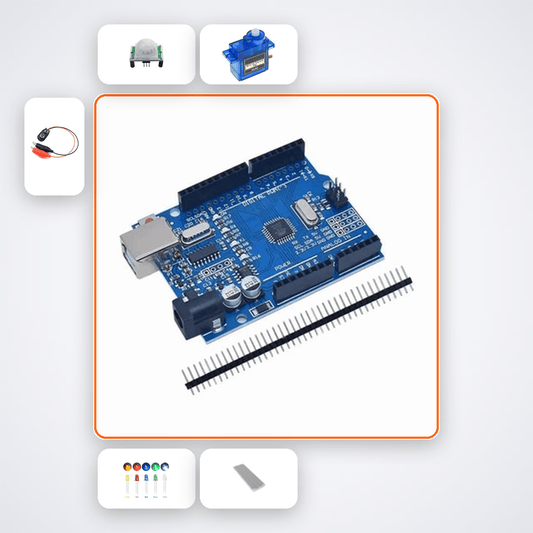 Motion-Activated Barrier Gate Kit with Arduino Uno & Servo - Compoden