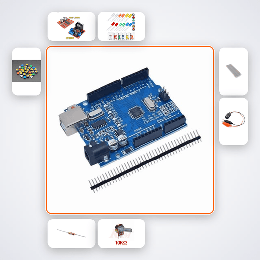 Motor Driver Tester Kit with Arduino Uno + LED - Compoden