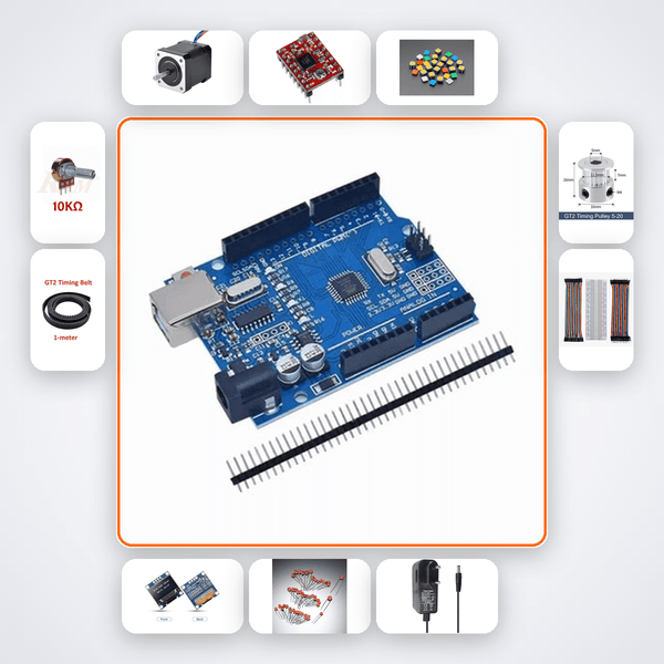 Motorised Camera Slider Kit with Arduino Uno + Stepper Motor - Compoden