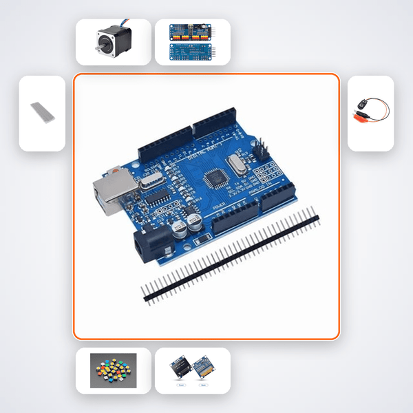 Motorised Turntable Kit - Arduino Uno Stepper Motor for 360 Photography - Compoden