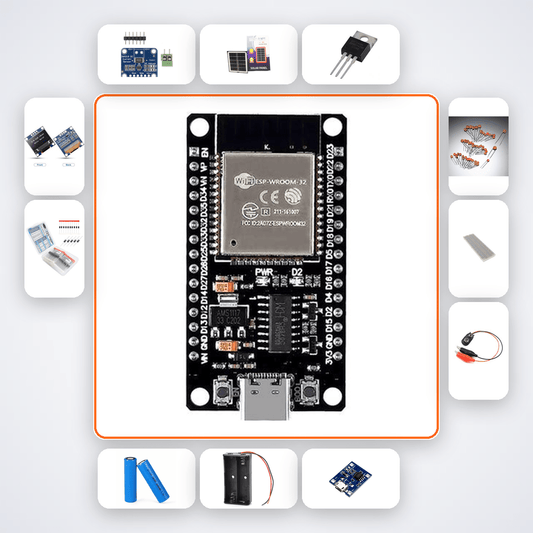 MPPT Solar Charge Controller Kit with ESP32 + LED - Compoden