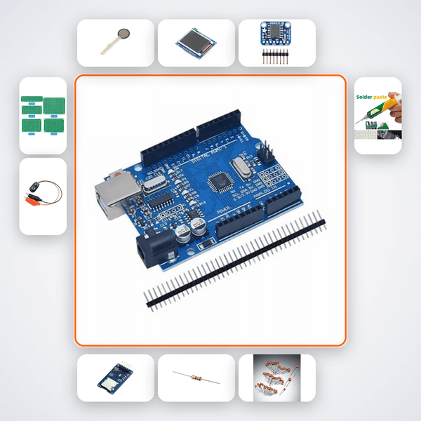 Multi-Axis Force Torque Sensor Kit Kit with Arduino Uno - Compoden
