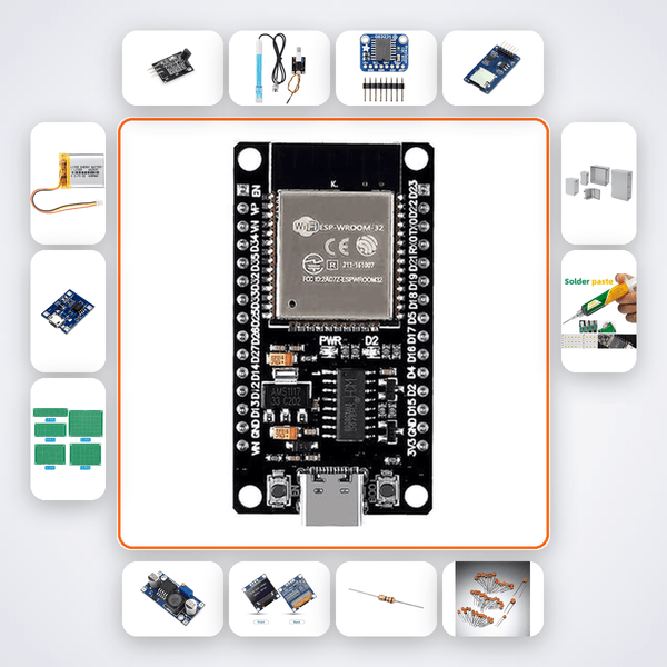 Multi-Channel Biopotential Recorder Kit with ESP32 + LED - Compoden