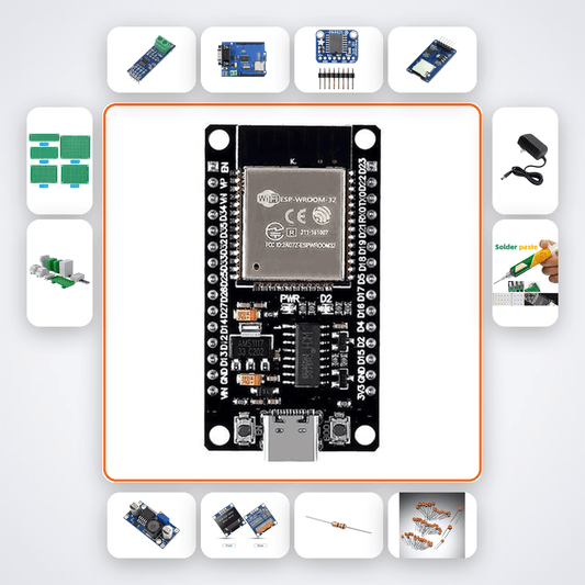 Multi-Protocol Industrial Gateway Kit with ESP32 + LED - Compoden