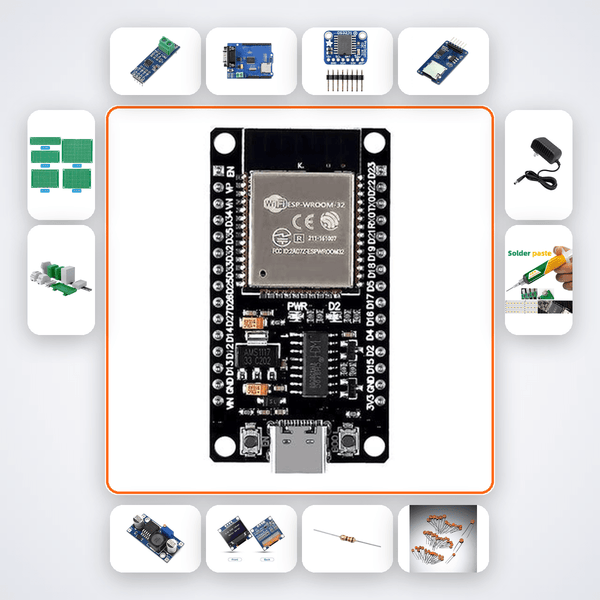 Multi-Protocol Industrial Gateway Kit with ESP32 + LED - Compoden