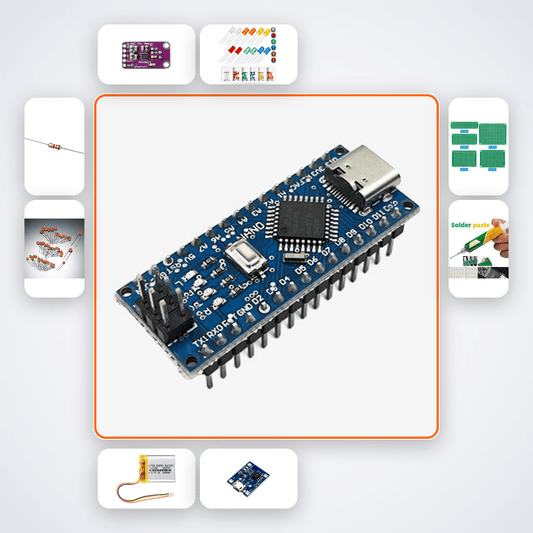 Nano Audio Spectrum Badge Kit with Arduino Nano + LED - Compoden