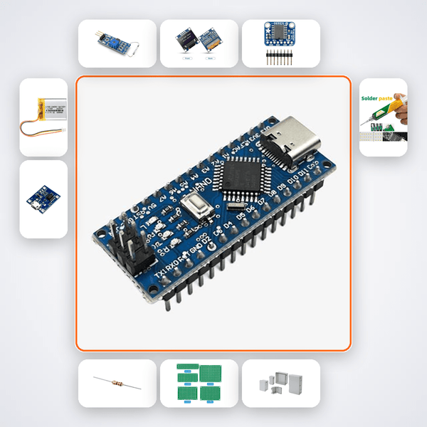 Nano Bike Computer Kit with Arduino Nano + LED - Compoden