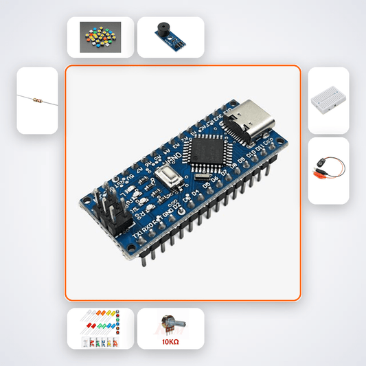 Nano Morse Code Keyer Kit with Arduino Nano + LED - Compoden