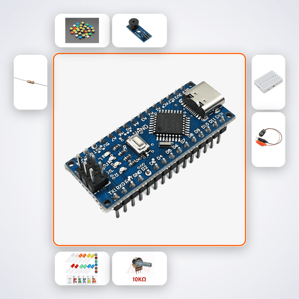 Nano Morse Code Keyer Kit with Arduino Nano + LED - Compoden