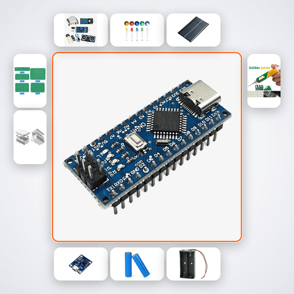 Nano Soil Moisture Probe Kit with Arduino Nano + Sensor - Compoden