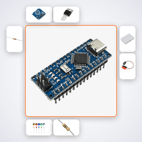 Nano Touch Dimmer Switch Kit with Arduino Nano + Sensor - Compoden