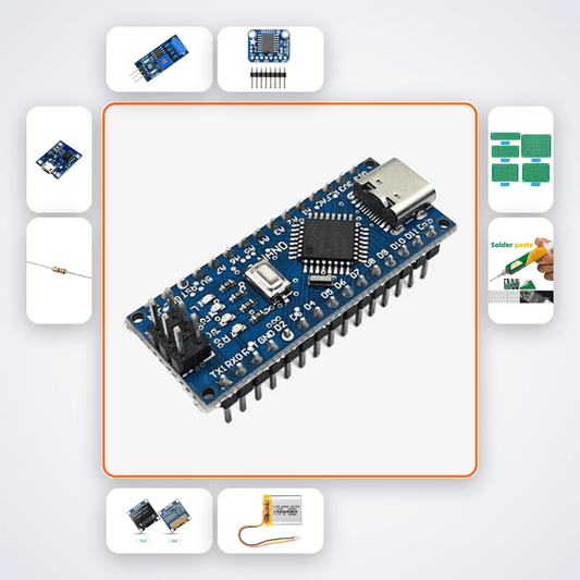 Nano Vibration Monitor Badge Kit with Arduino Nano + Sensor - Compoden