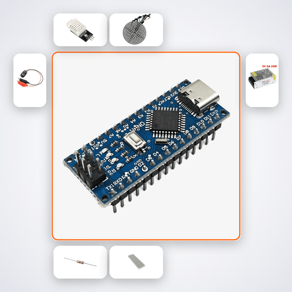 NeoPixel Mood Lamp Visualiser Kit with Arduino Nano + DHT22 - Compoden