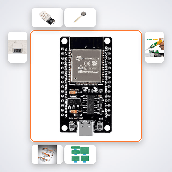 Network Topology Live Graph Kit with ESP32 + DHT22 - Compoden