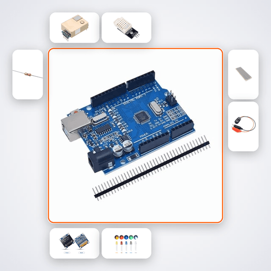 Office CO2 Tracker Pro Kit with Arduino Uno + DHT22 - Compoden