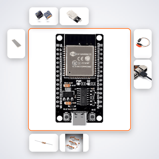 OLED Dual Core Task Monitor Kit with ESP32 + LED - Compoden